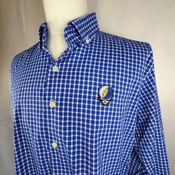 Grateful Dead Steal Your Face Peter Millar Summer Comfort Button Down (XL) - Picture 8 of 9